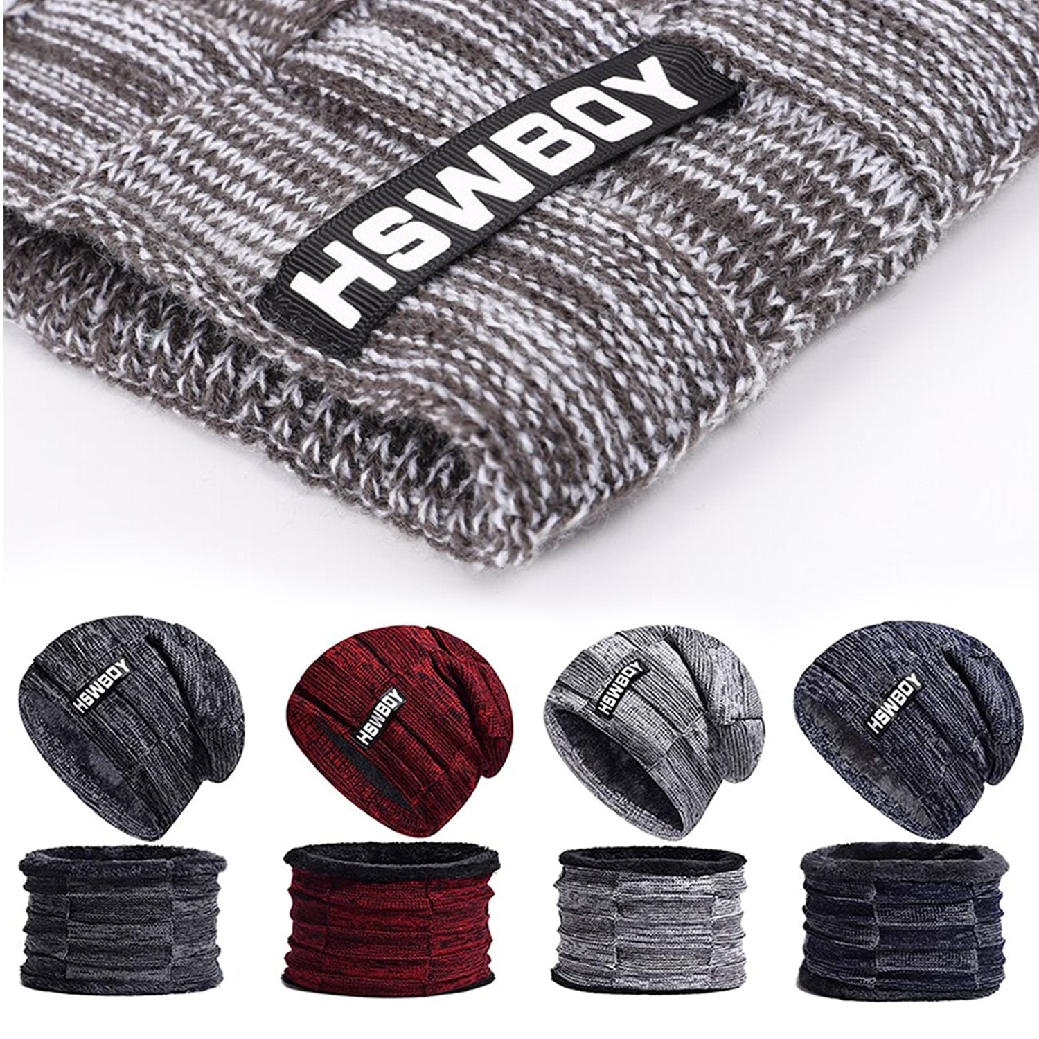 Ultra Soft Unisex Woollen Beanie Cap Plus Muffler Scarf Ultra Soft Unisex Woollen Beanie Cap Plus Muffler Scarf